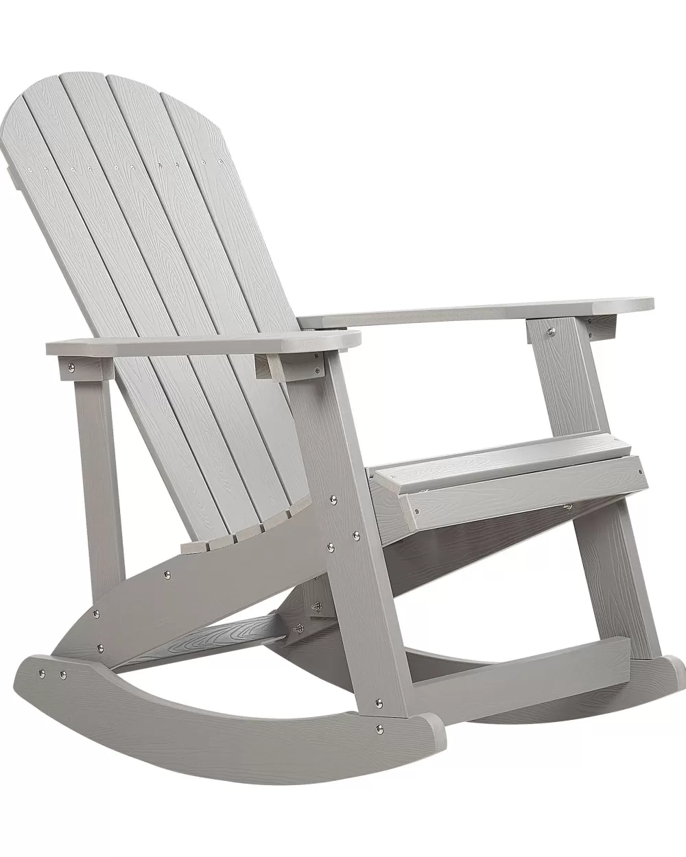 Beliani Exterior*Cadeira De Baloico De Jardim Cinzenta Clara Adirondack