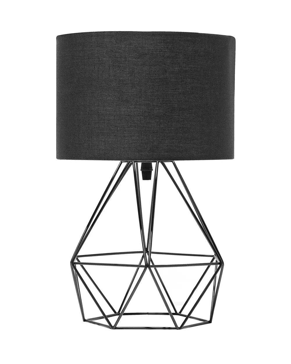 Beliani Iluminação*Candeeiro De Mesa 35 Cm Preto Maroni