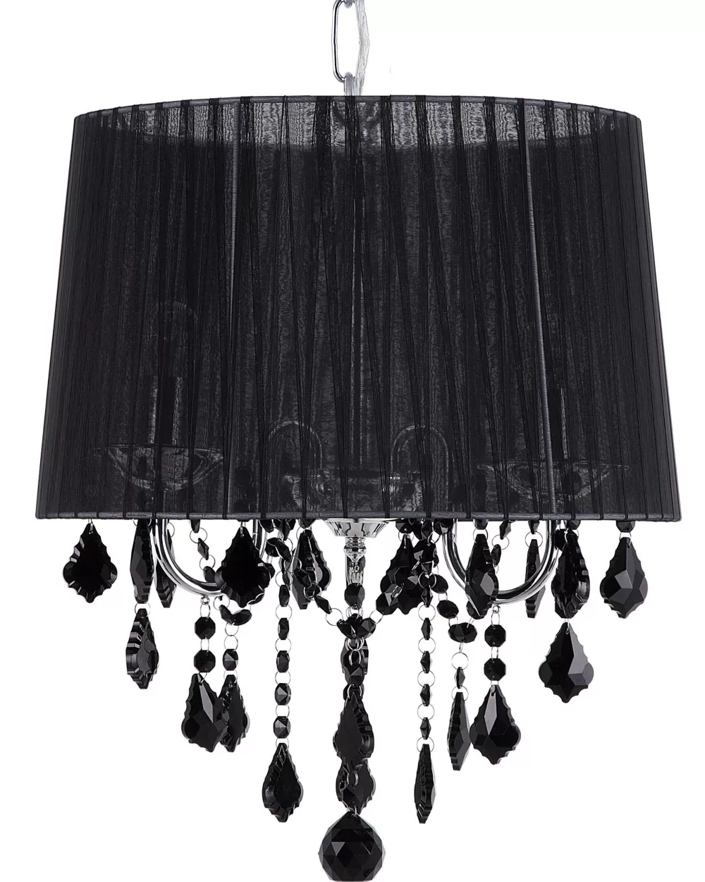 Beliani Iluminação*Lustre Preto Evans